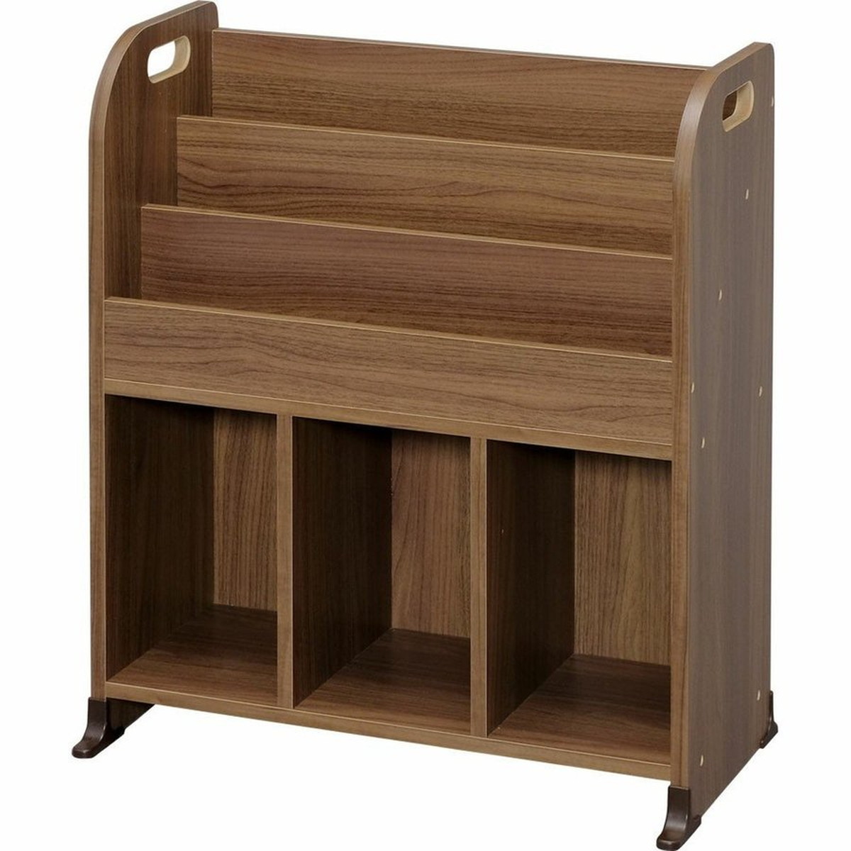 絵本ラック W637×D347×H753mm ER-6030 （ウォールナットブラウン）の商品画像