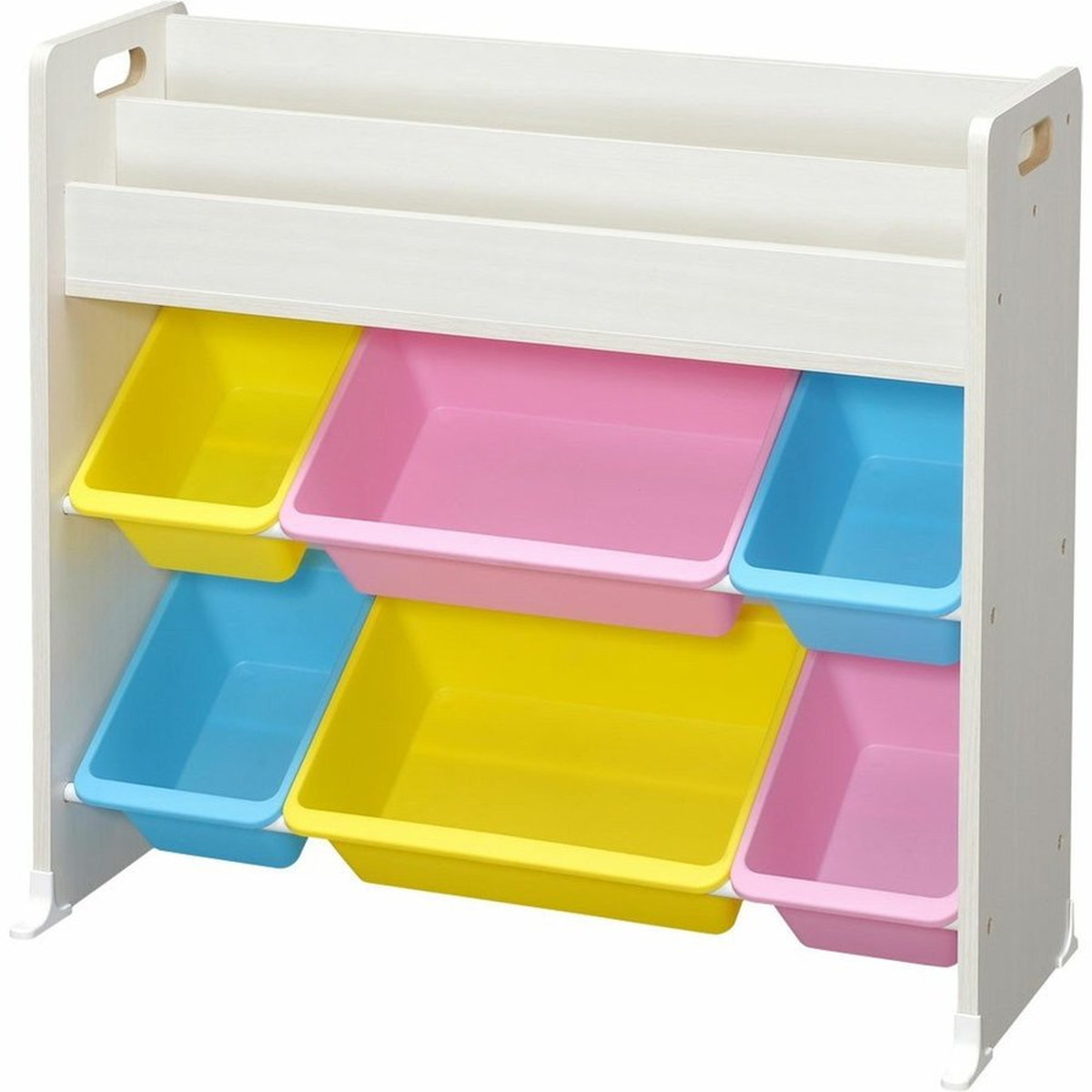 絵本棚付トイハウスラック W863×D347×H798mm ETHR-26 （パステル）の商品画像