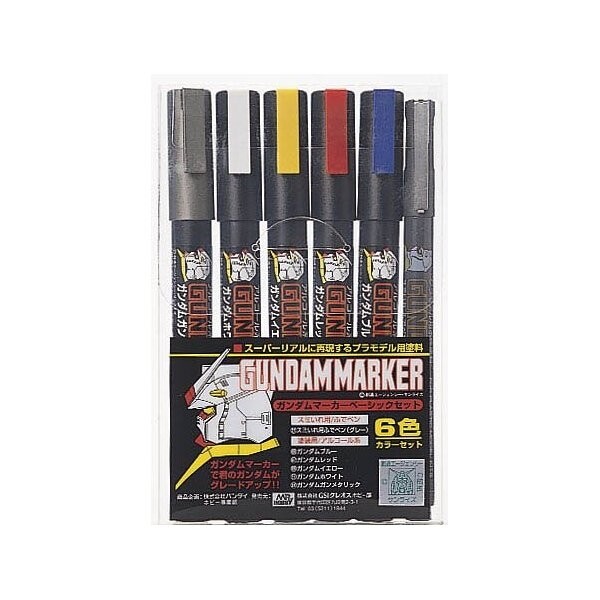 ガンダムマーカーベーシックセット（6色カラーセット） （ノンスケール GUNDAM MARKER GMS105）の商品画像