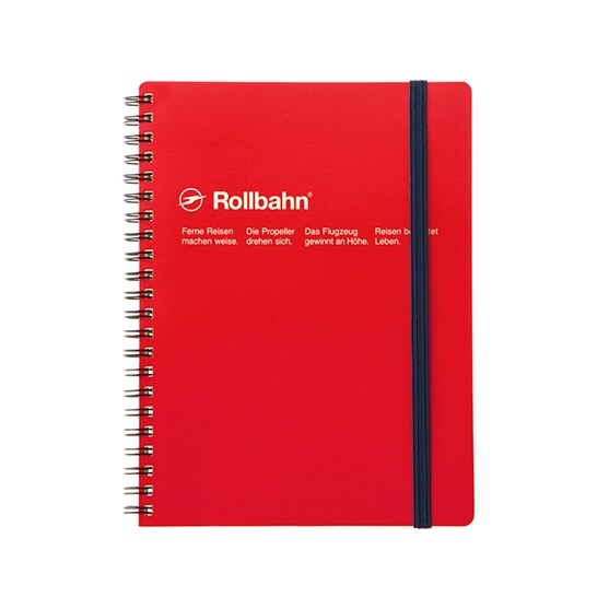 ロルバーン ポケット付メモ A5 レッド 赤 5mm方眼 リングノート デルフォニックス（Rollbahn） メモ帳の商品画像