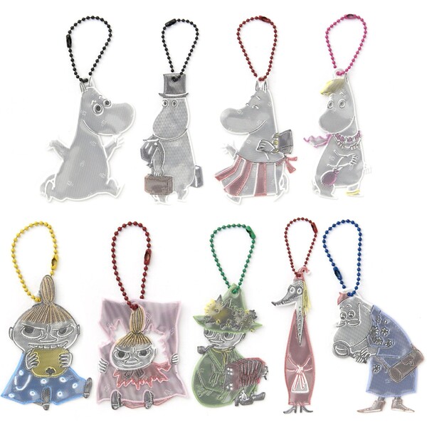 GLIMMIS Gris mistake reflector Moomin color reflection key holder traffic safety crime prevention going to school aruko design [02] ( mail service object )