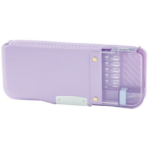 ソニック えんぴつチェックα 両面筆入 ロック付 うかサポ （バイオレット） FD-2529-Vの商品画像