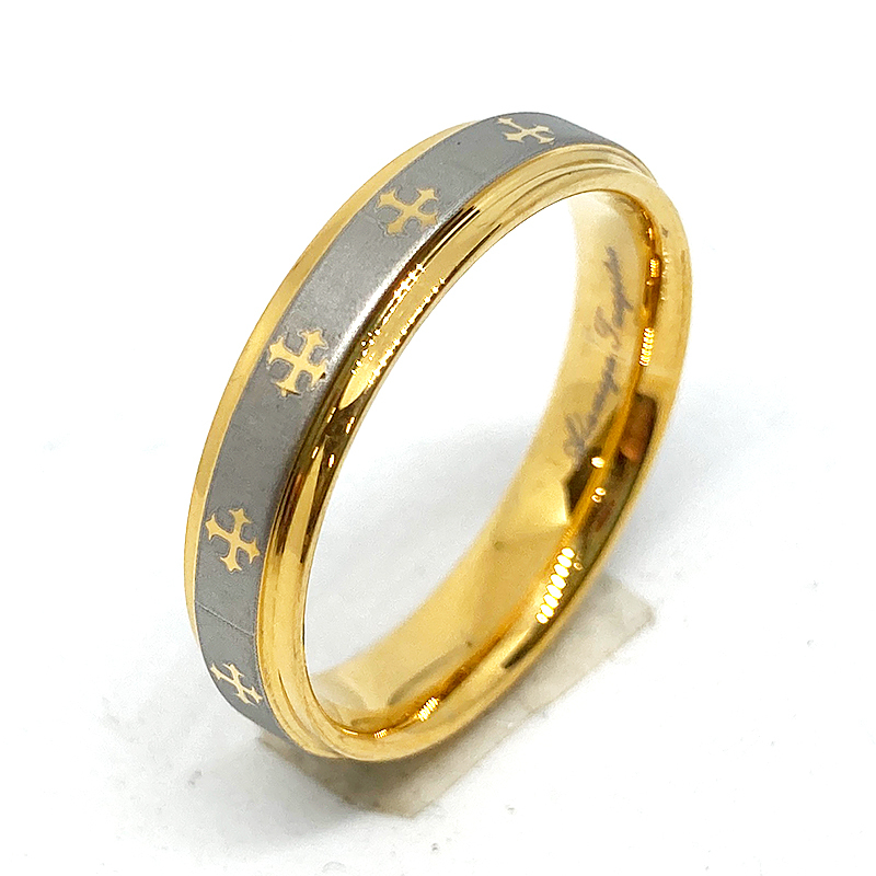  последний 1 шт простой . tang stain кольцо кольцо Gold золотой Cross 10 знак . готический 41 ( 9 номер ) новый товар парные тоже 