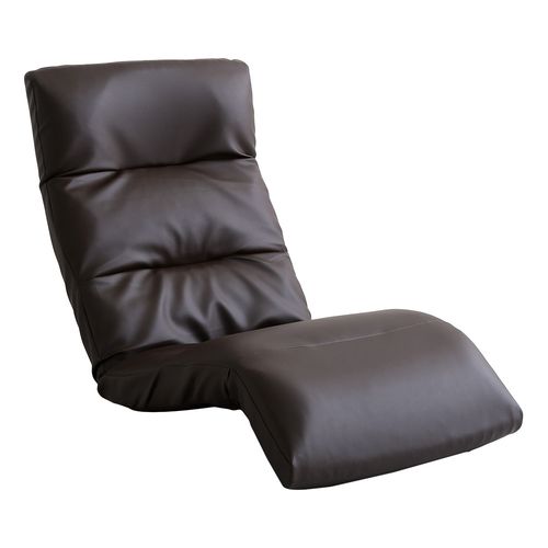 ホームテイスト モルン リクライニング座椅子 ダウンタイプ W530×D870～1360×H120～700×SH120mm SH-07-MOL-D--PBR---LF2 （PVCブラウン） 座椅子、高座椅子の商品画像