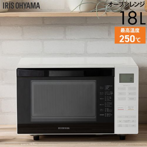 IRIS OHYAMA アイリスオーヤマ オーブンレンジ18L MO-F1810-W （ホワイト） 電子レンジの商品画像