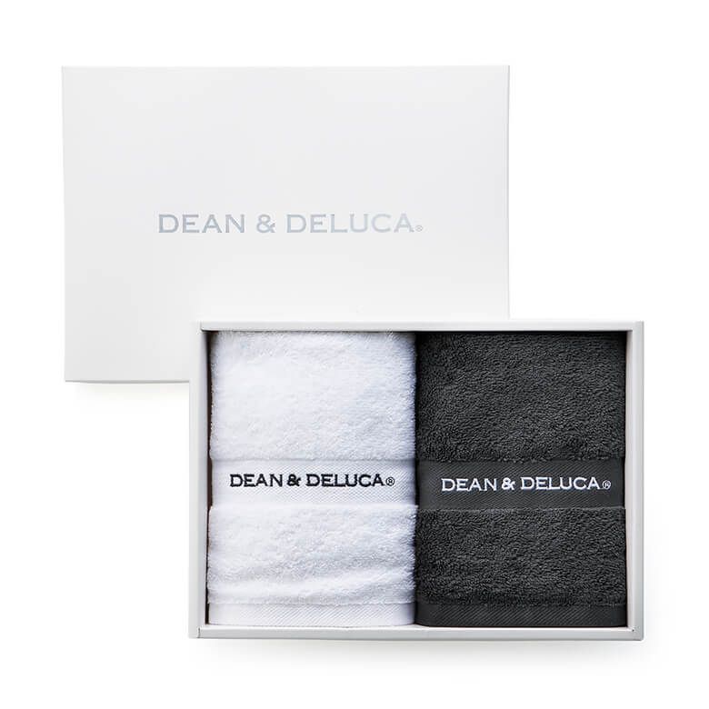 DEAN＆DELUCA （ディーンアンドデルーカ） キッチンタオルギフトBox ホワイト・チャコールグレー 約40 × 80cm 各色1枚の商品画像