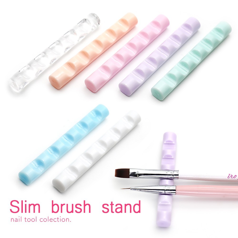 [ cat pohs free shipping ] nails tool slim brush stand all 7 color self nails gel nails 