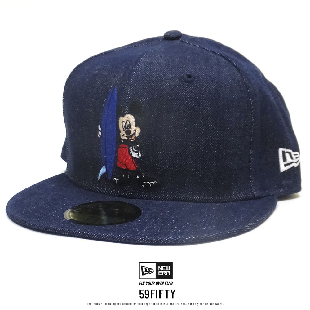 New Era ニューエラ フラットバイザーキャップ 59fifty ディズニー サーフ インディゴデニム ファッション メンズ ストリート系 B系ファッション 通販