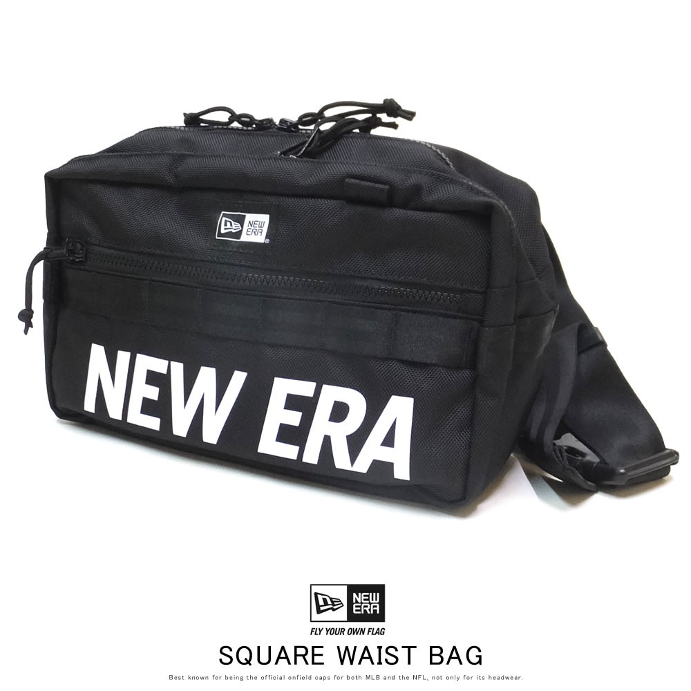 New Era ニューエラ スクエア ウエストバッグ 7l プリントロゴ ブラック ホワイト ファッション メンズ カジュアル ストリート系 B系ファッション 通販
