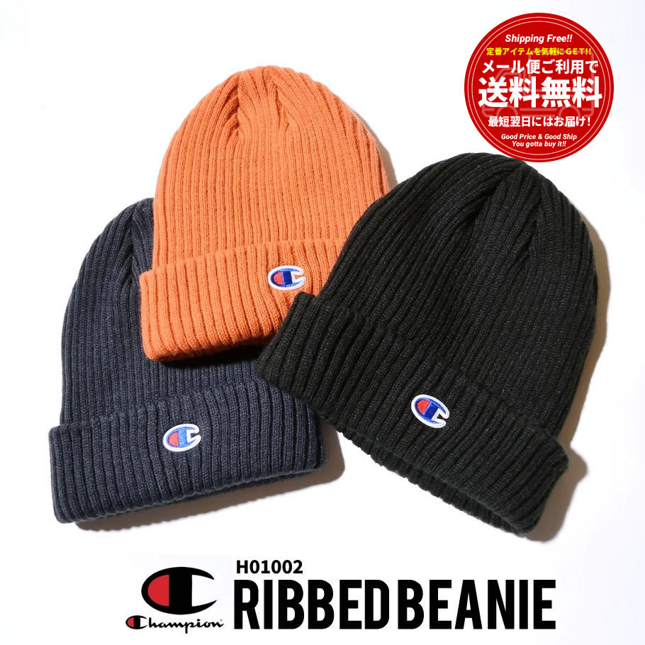 チャンピオン Champion メンズ ニット ビーニー 帽子 Ribbed C Patch Black Beanie Black Southwestne Com