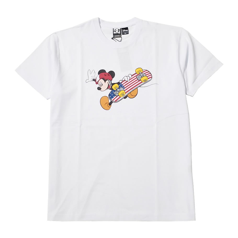 Dc Shoes Disney Tシャツ 半袖 ミッキー プリント コラボ ディズニー ホワイト 5226j041 ファッション メンズ カジュアル ストリート系 B系ファッション 通販