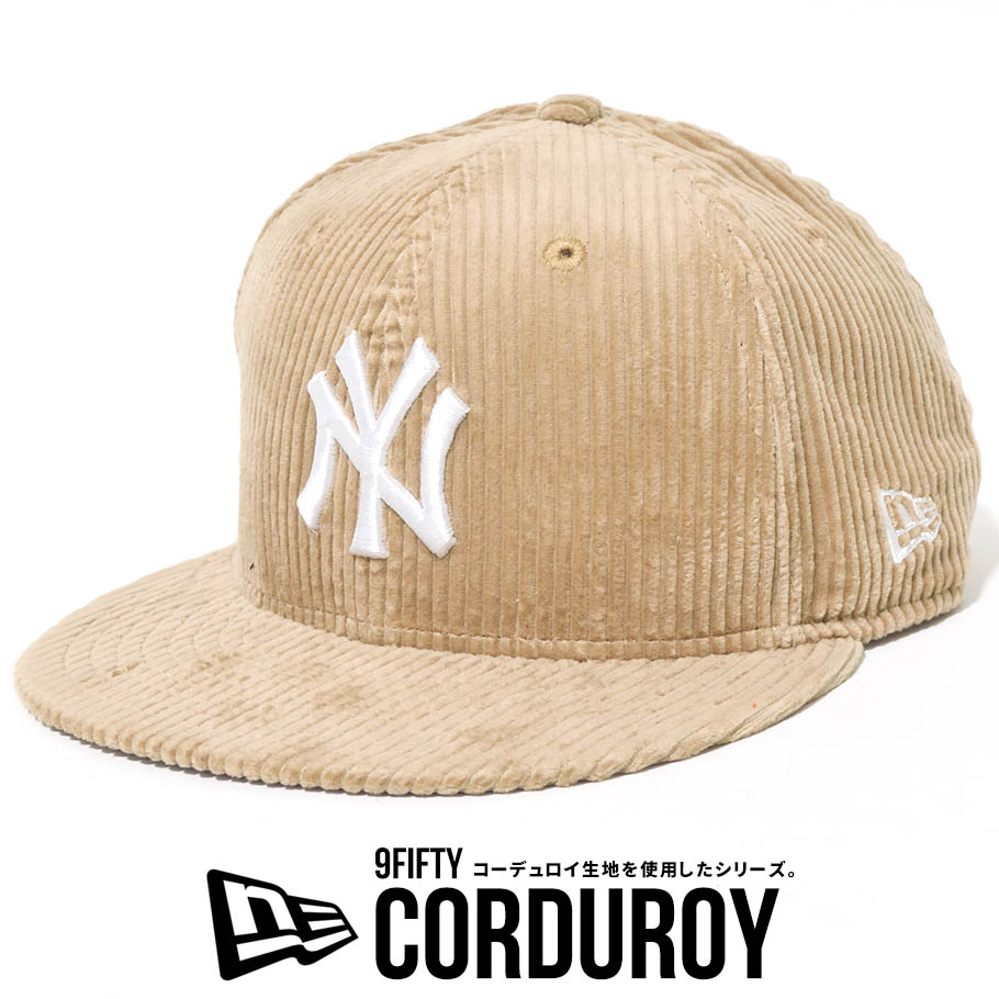 New Era ニューエラ キャップ 9fifty コーデュロイ ニューヨーク ヤンキース Nyロゴ 帽子 ファッション メンズ カジュアル ストリート系 B系ファッション 通販