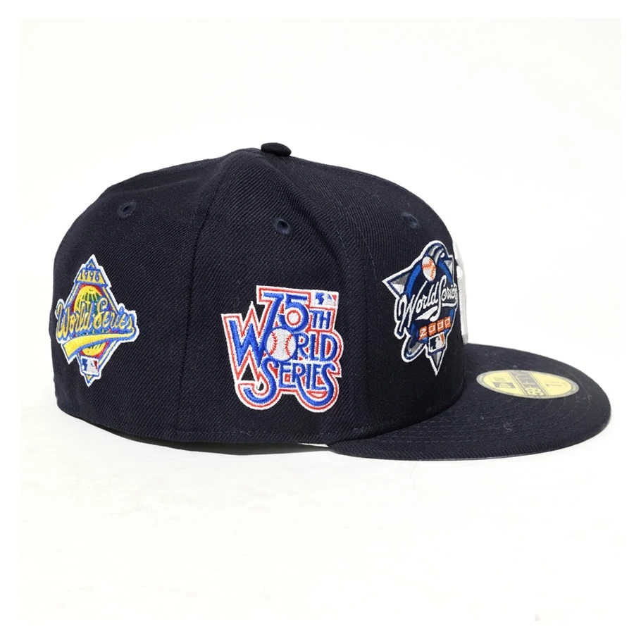 NEW ERA ニューエラ 59FIFTY ニューヨーク・ヤンキース MLB ロゴ オールオーバー ネイビー 12540869 ファッション