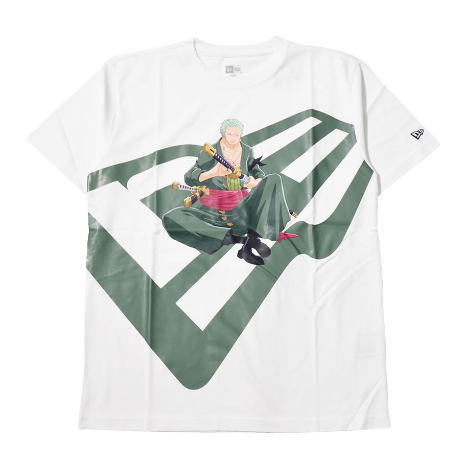 New Era ニューエラ 半袖 コットン Tシャツ One Piece ワンピース ロロノア ゾロ ズームアップロゴ ホワイト レギュラーフィット ファッション メンズ カジュアル ストリート系 B系ファッション 通販