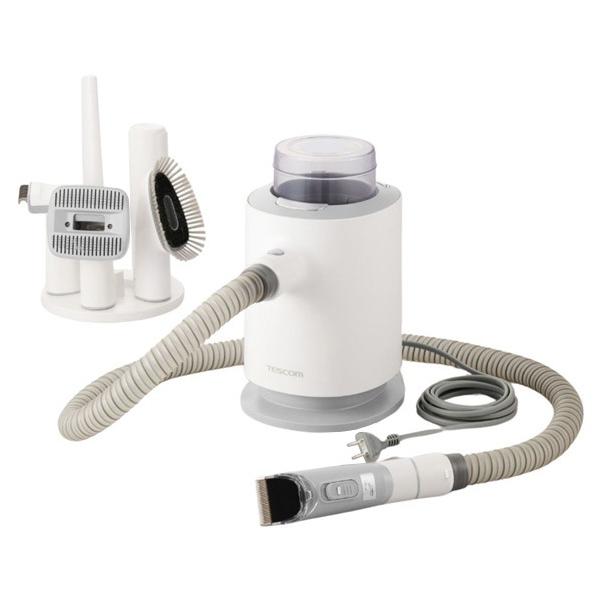 エレコム ペット用トリミンググルーミングキット PET-TK01WH ホワイト 6種類のヘッドを付け替えて使えるトリミンググルーミングキットの商品画像