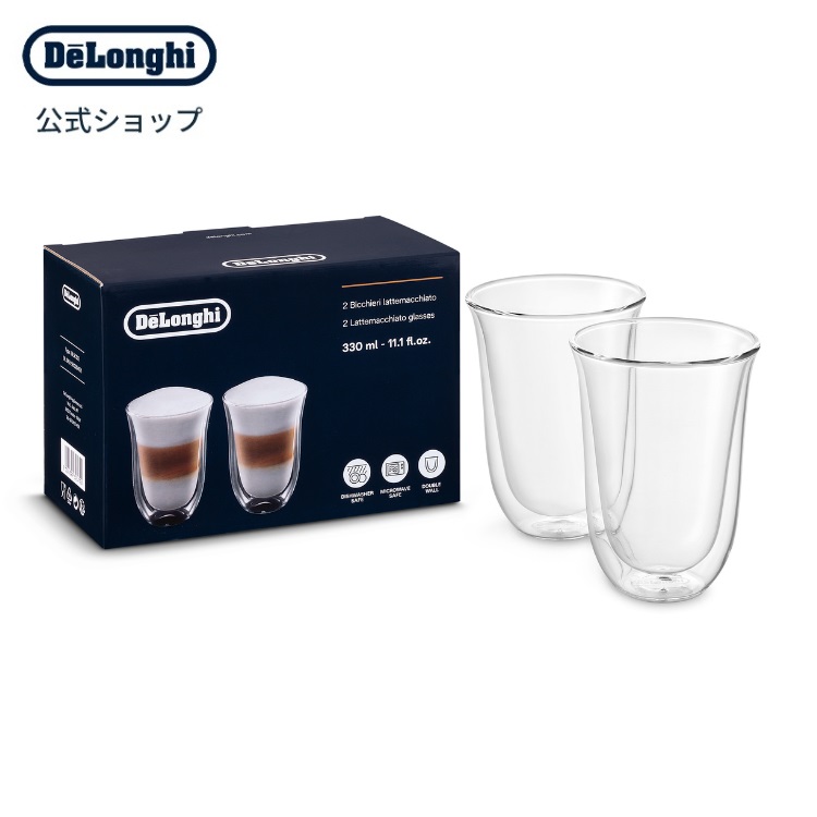 デロンギ デロンギ ダブルウォールグラス ラテマキアート 220ml DWG2S-220 【2個】 コップ、グラスの商品画像