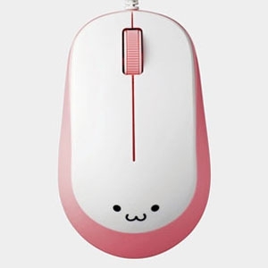 ELECOM wire mouse BlueLED system M size 3 button pink M-Y8UBPN