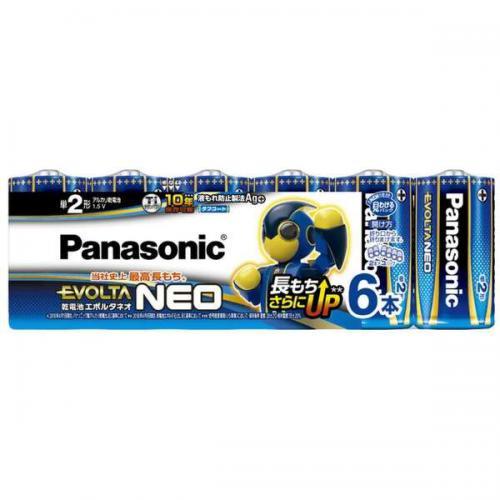 Panasonic アルカリ乾電池 エボルタネオ 単2形 6本パック×1個（単2形 6本） LR14NJ/6SW EVOLTA 乾電池の商品画像