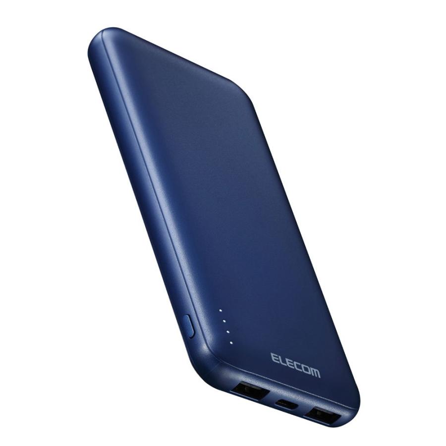 ELECOM DE-C66-10000BU ブルー モバイルバッテリーの商品画像