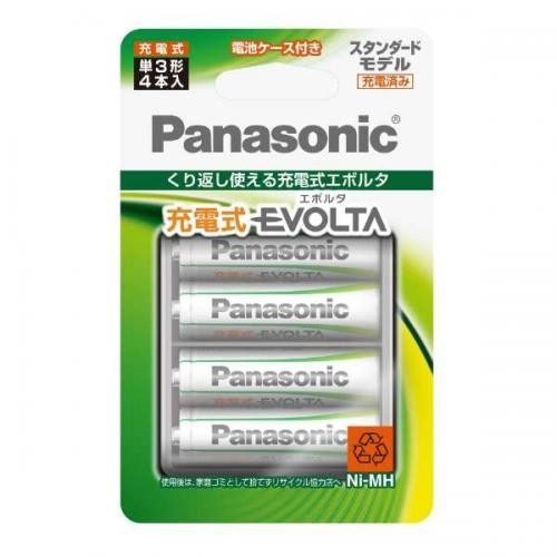 Panasonic 充電式エボルタ スタンダードモデル 単3形 4本パック×1個