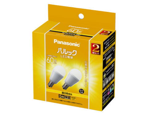 Panasonic 【2個】パルック LED電球 LDA7WWGE17SK62T （温白色相当） ×1セット パルック LED電球、LED蛍光灯の商品画像