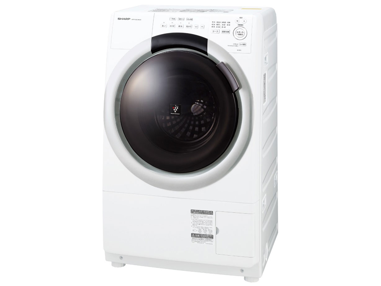 SHARP プラズマクラスター ドラム式洗濯乾燥機 左開き ES-S7J-WL