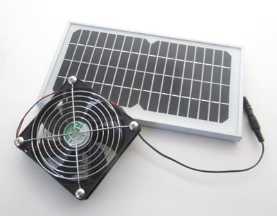  solar fan ( metal case S)- sending manner * exhaust for electric fan 