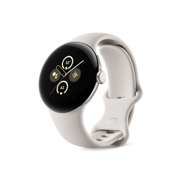 Google Pixel Watch 2 Bluetooth/Wi-Fi Polished Silverアルミケース 