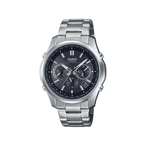 【稼動】CASIO LINEAGE クロノグラフ 黒文字盤 腕時計 CASIO カシオ ソーラークロノグラフ LIW-M610TSE-1AJF メンズ腕時計