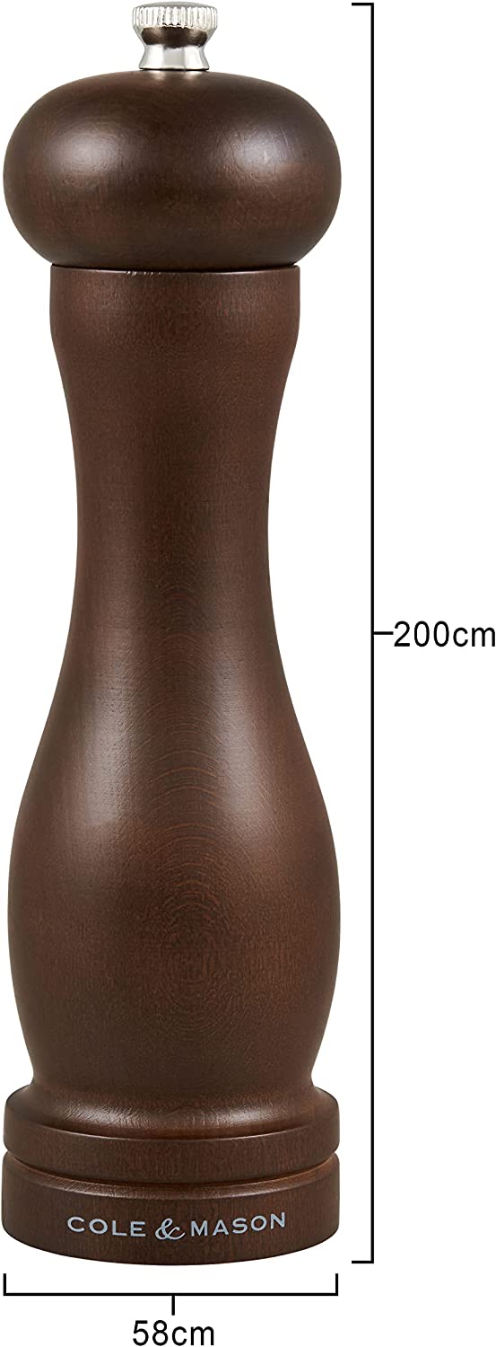 Cole &amp; Mason Precision Grind Forest Capstan Pepper Mill Stained Beech Wood/Walnut 20 cm parallel imported goods 