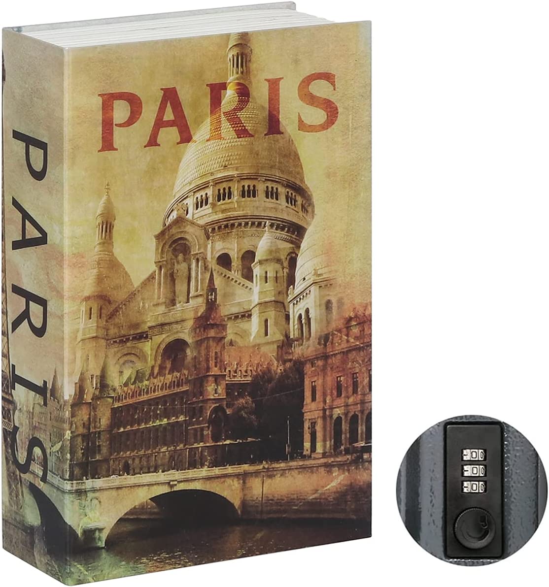jssmst Diversion Book Safe with комбинация блокировка,Secrect Hidden safe блокировка box Large 2018,smbs019 L Gold параллель импортные товары 