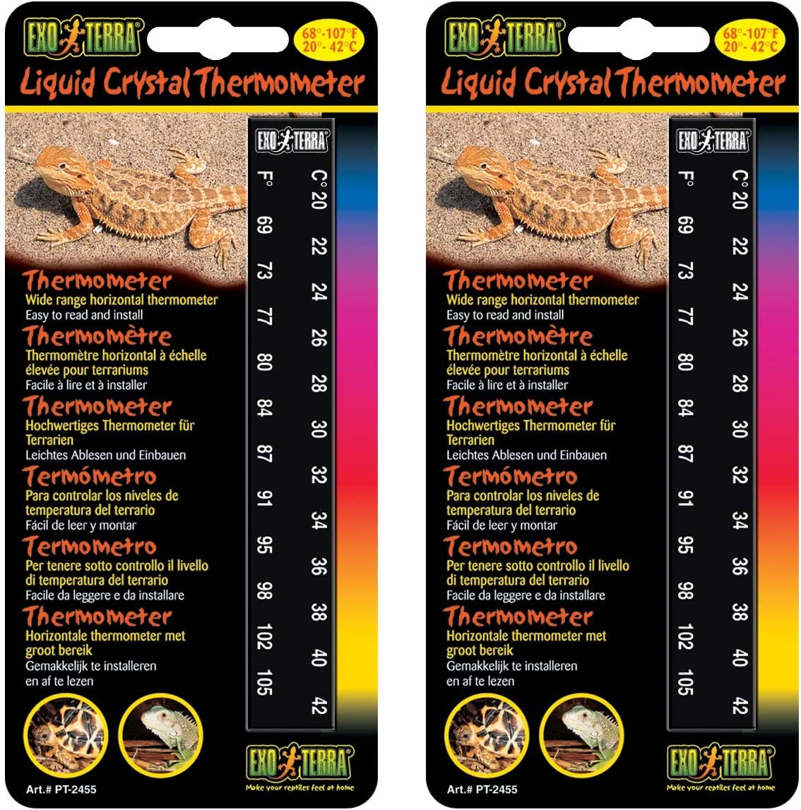 Exo Terra 2 Pack of Liquid Crystal Terrarium Thermometers параллель импортные товары 
