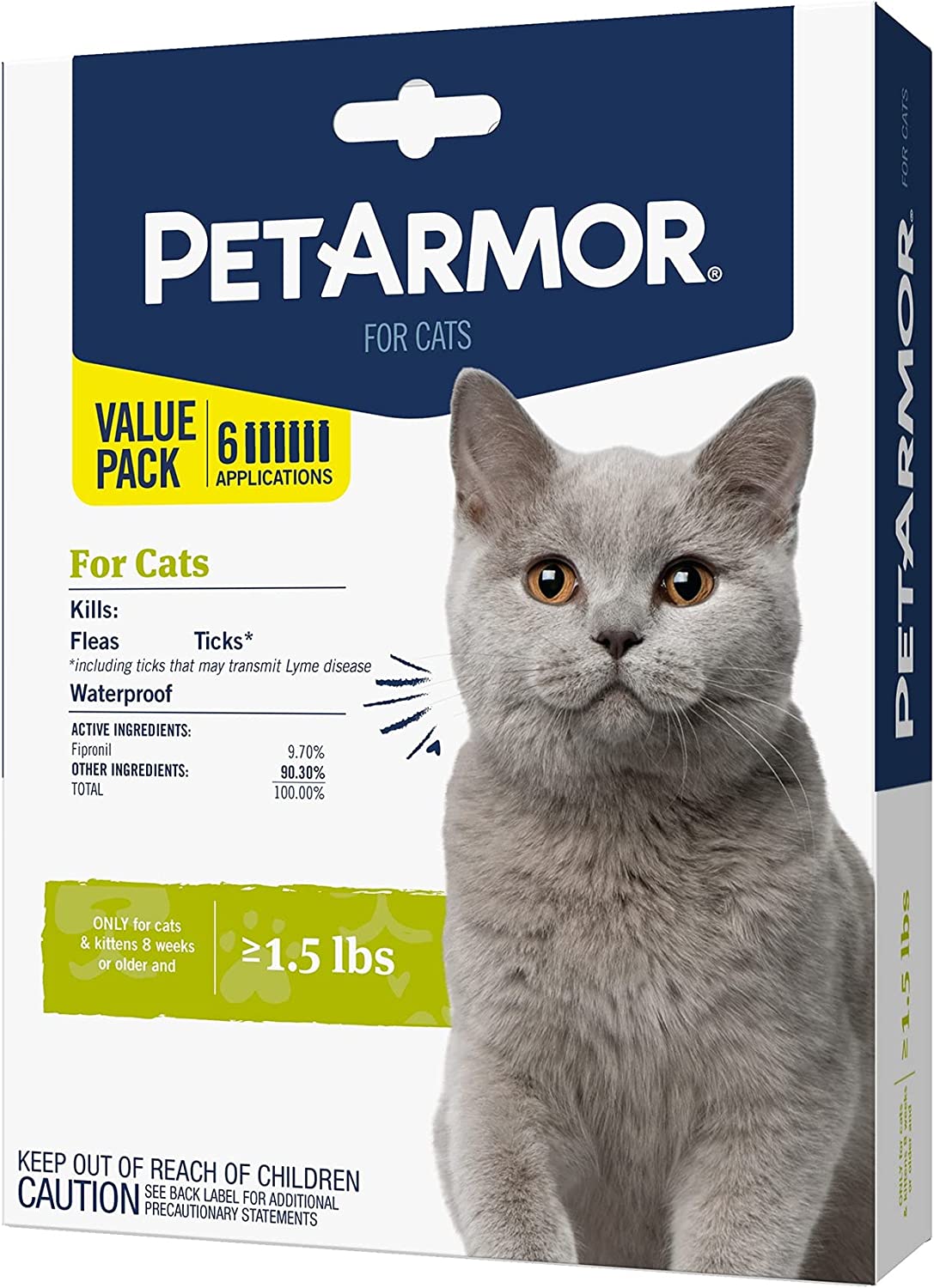PetArmor Flea and Tick Treatment for Cats Topical 6 Monthly Treatments 6 CT параллель импортные товары 