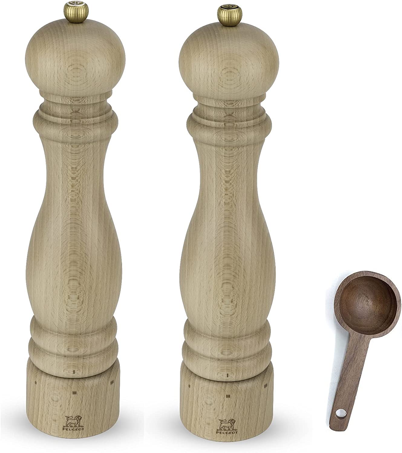 Peugeot Paris u'Select Salt &amp; Pepper Mill Gift Set Natural -With Wooden Spice Scoop (12 Inch) parallel imported goods 