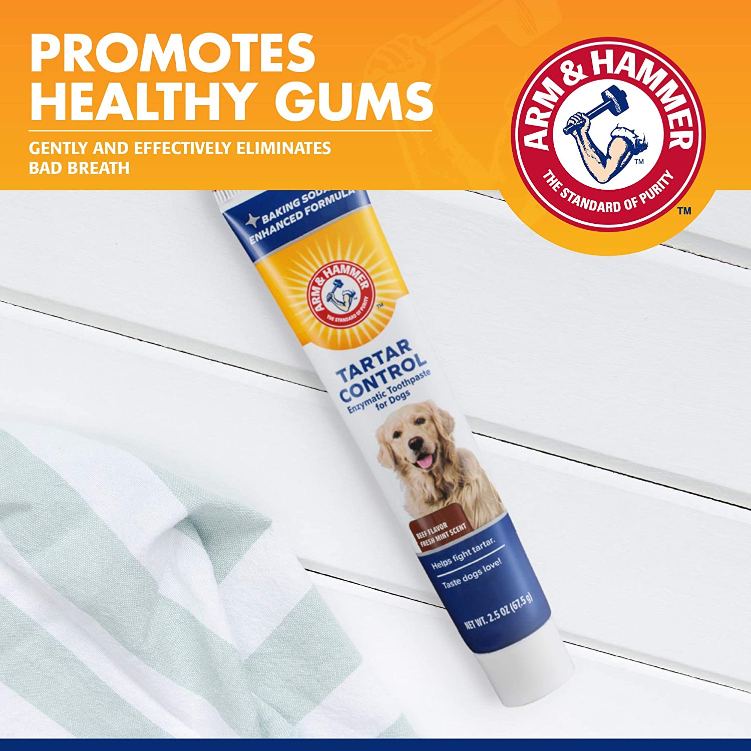 Arm &amp; Hammer for Pets Tartar Control Enzymatic Toothpaste for Dogs | Reduces Plaque &amp; Tartar Buildup