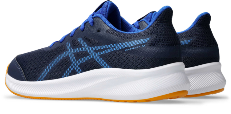 asics Asics PATRIOT 13 GS MIDNIGHT/BLUE COAST 23 1014A267 413 | спорт одежда обувь обувь фиксированный "дышит" сетка материалы легкий посещение детского сада посещение школы движение 