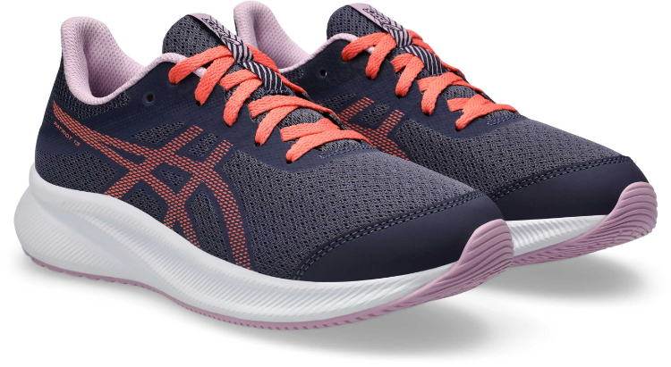 asics Asics PATRIOT 13 GS INDIGO FOG/PAPAYA 22 1014A267 501 | спорт одежда обувь обувь фиксированный "дышит" сетка материалы легкий посещение детского сада посещение школы движение 