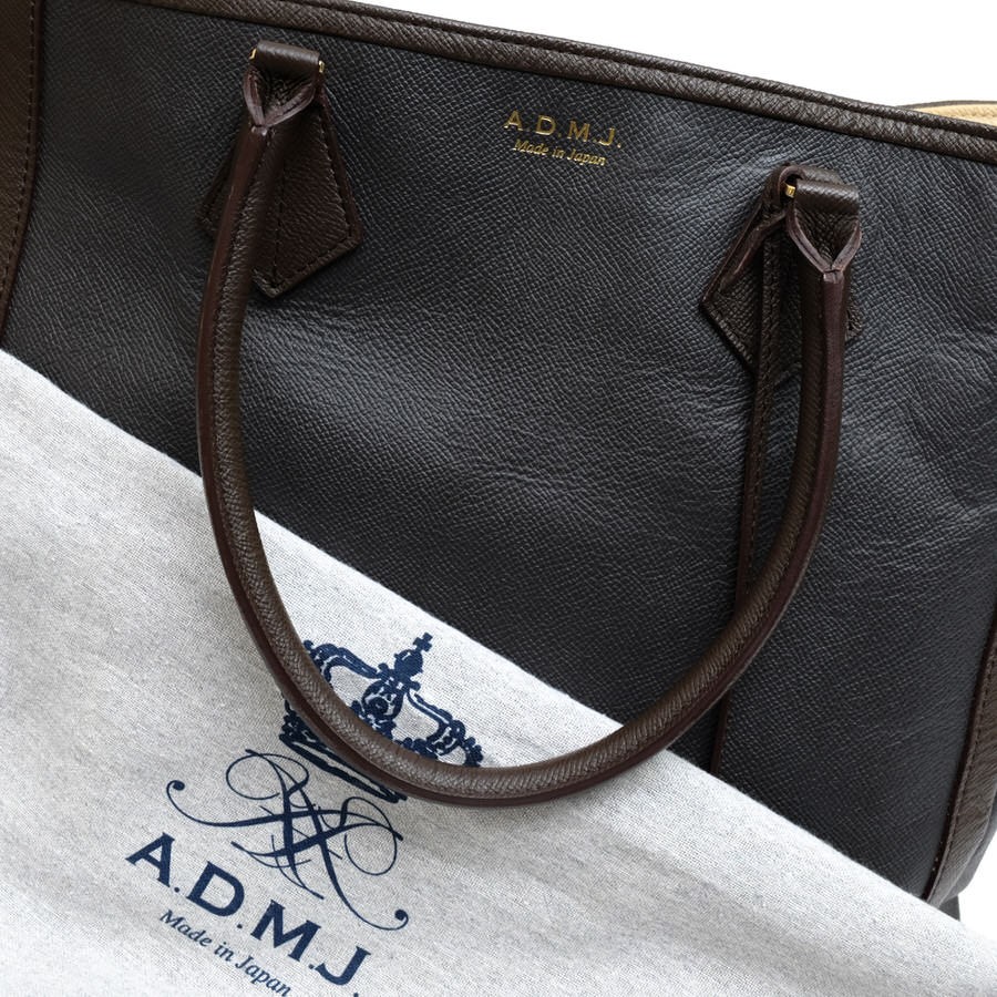 Admj 収納 エーディーエムジェイ トートバッグ Desir バイカラー グレインレザー 収納 トートバッグ マグネット式開閉 C1718 Desir ショッピング店