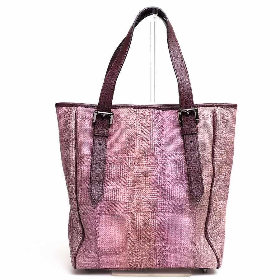 爆安品質は非常に良い Burberry バーバリー トートバッグ ラフィア かごバッグ メッシュ イントレチャート 業界最安値挑戦中