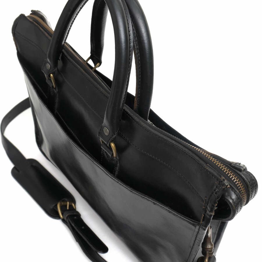 エッティンガー マーストン T-45 ブライドルレザー ブリーフケース（黒