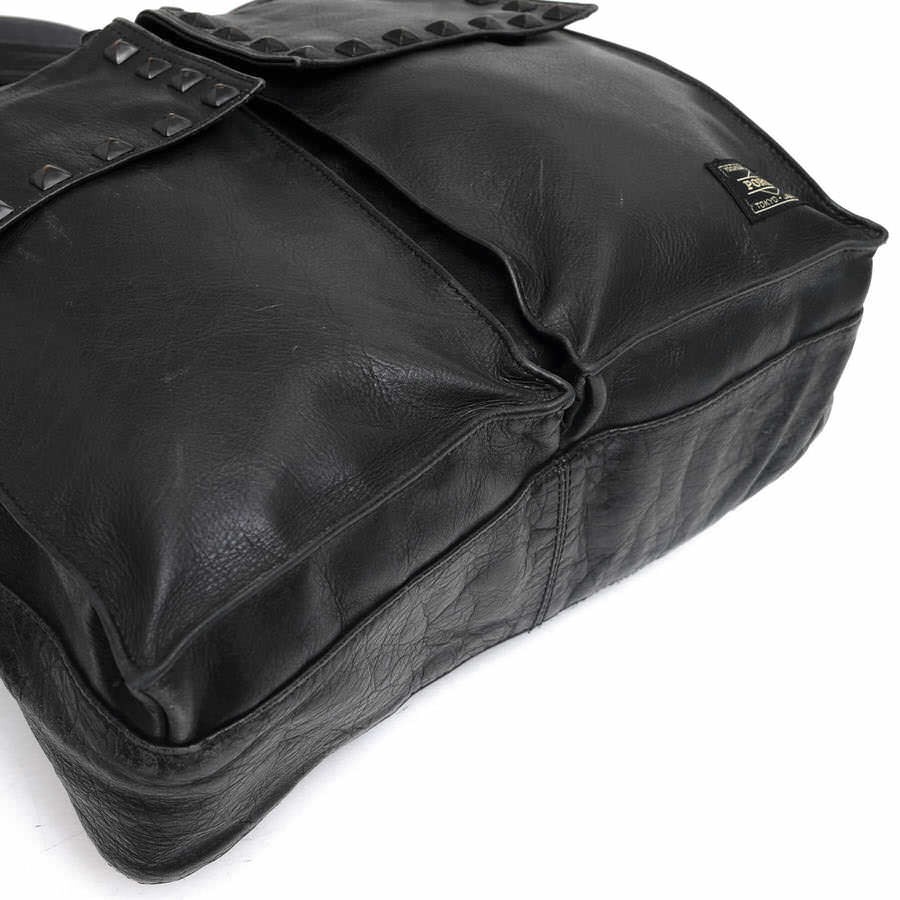 Porter 吉田カバン トートバッグ ポーター Zozotown トートバッグ レディースファッション 北米産ステア シボ革 吉田カバン 2way シュリンクレザー スタッズ ショルダーバッグ ショッピング店 C7742 Desir スーパーsale期間中 の