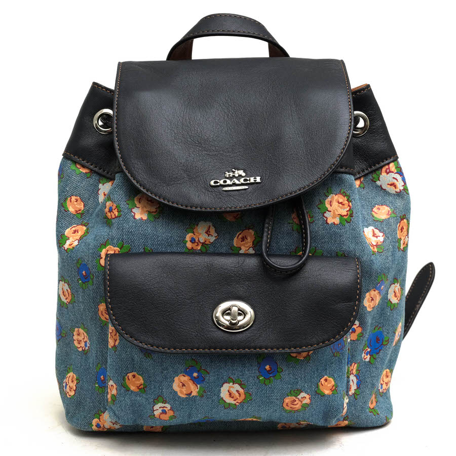 レアモデル⭐︎美品 コーチ バックパック A4 シボ革 大容量 ターンロック 青 COACH】コーチ公式オンラインストア