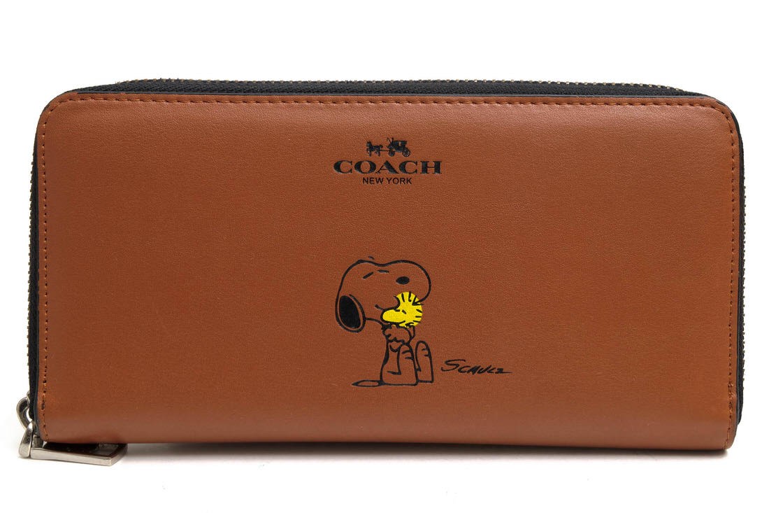 Coach コーチ 長財布 スヌーピー プリント レザー アコーディオン ジップ アラウンド Snoopy スヌーピー コラボ W5391 Desir Yahoo ショッピング店 通販 Yahoo ショッピング