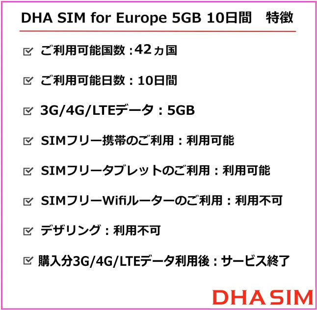  Europe sim card 42 country ..10 days 5GBplipeidosim easy setting instructions attaching 5G/4G circuit data communication exclusive use sim free terminal only correspondence England France Italy 