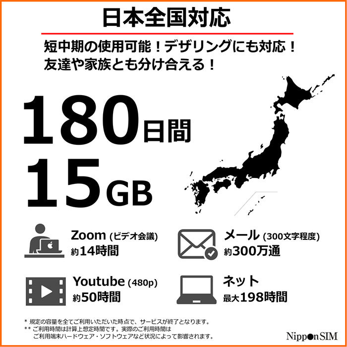 plipeidosim Japan sim card 180 days 15GB DoCoMo communication net 4G/LTE circuit multi cut sim data communication exclusive use sim free terminal only correspondence te The ring possible 