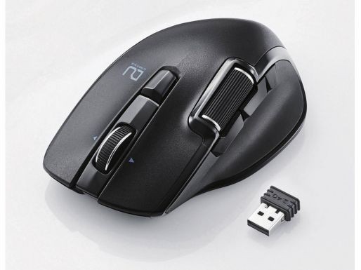 ELECOM ハードウェアマクロ搭載マウス サイドホイール Lサイズ M-DWL01DBBK （ブラック） マウス、トラックボール本体の商品画像