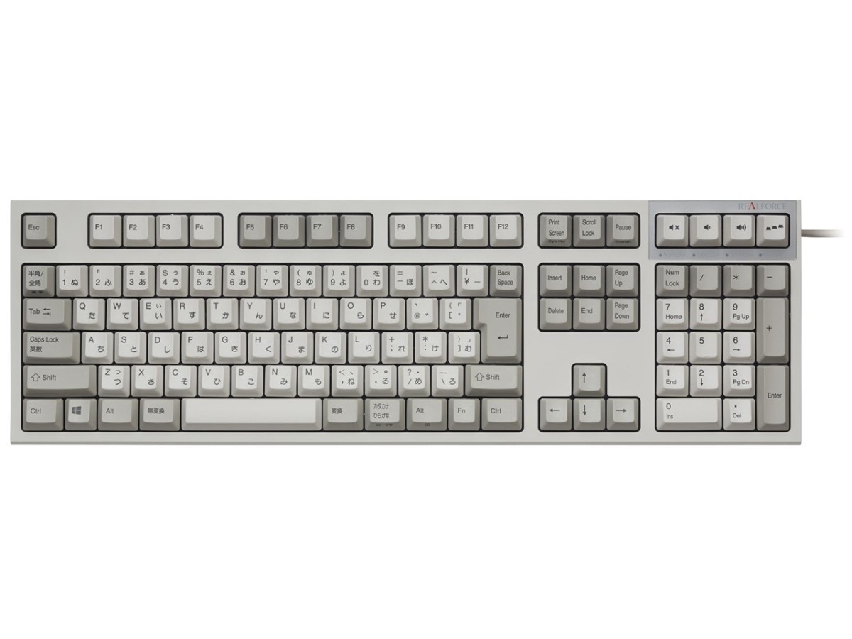 REALFORCE キーボード　アイボリー R2-JPV-IV 東プレ リアルフォース REALFORCE A R2A-JPV-IV（アイボリー