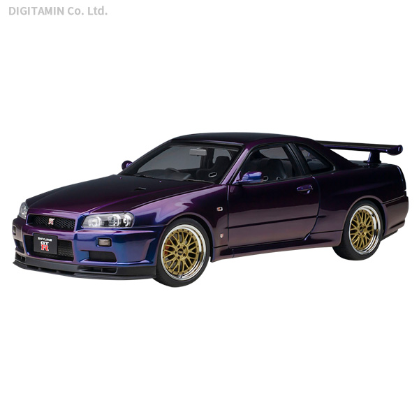 廃盤希少車 オートアート 日産スカイラインGT-R R34 ミッドナイト 