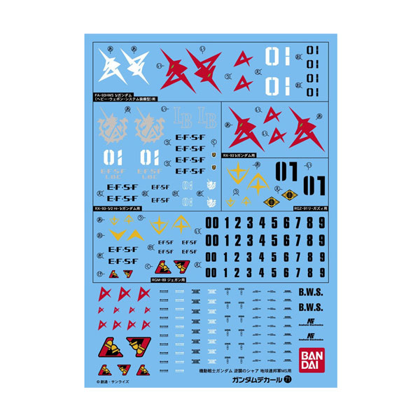 ガンダムデカール （1/144） 機動戦士ガンダム 逆襲のシャア 連邦用 （1/144スケール ガンダムデカール 71 機動戦士ガンダム 逆襲のシャア 2076869）