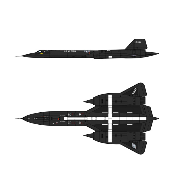 ハセガワ SR-71 ブラックバード （A型） 世界絶対速度記録機 （1/72スケール 02425 ） ミリタリー模型の商品画像